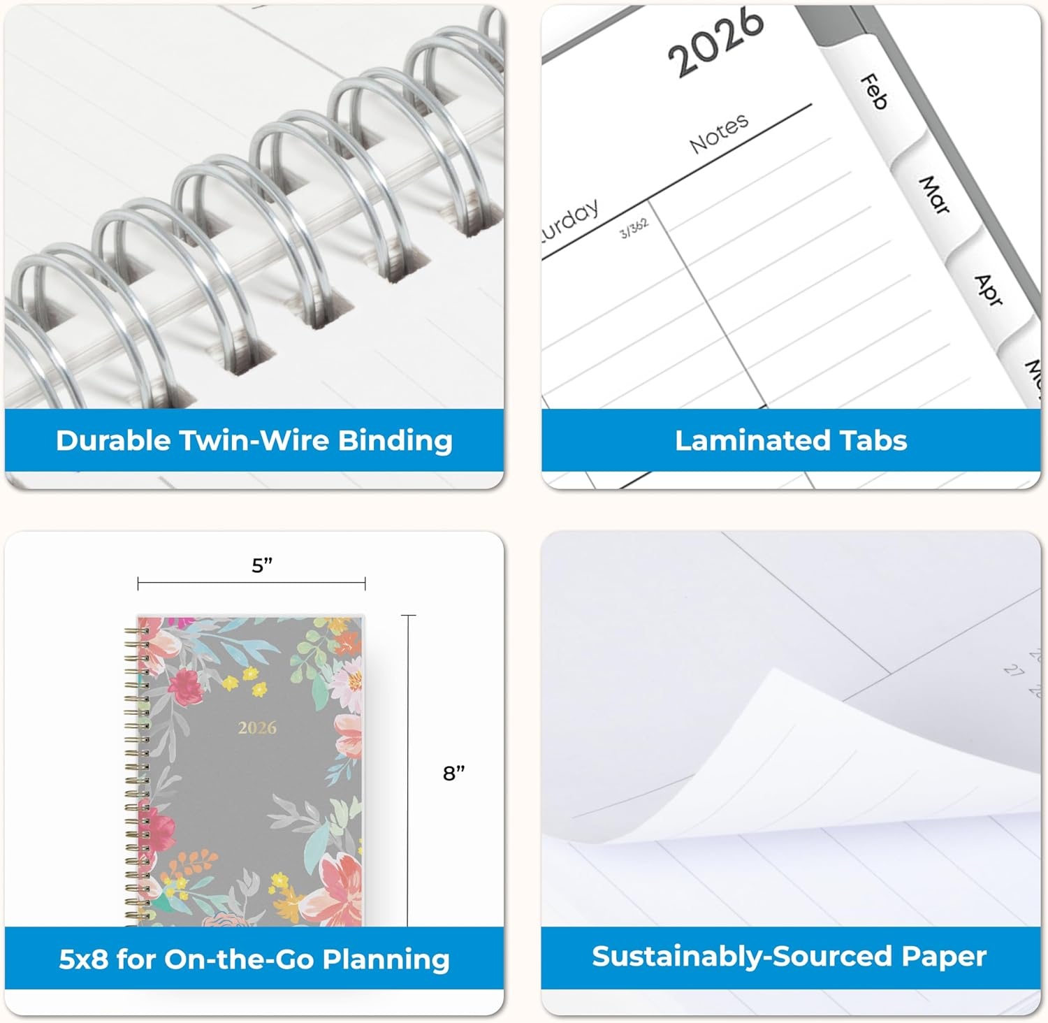 image:imageBlue Sky 2027 Weekly amp Monthly Planner Calendar 5x8 SophieSophie 2026