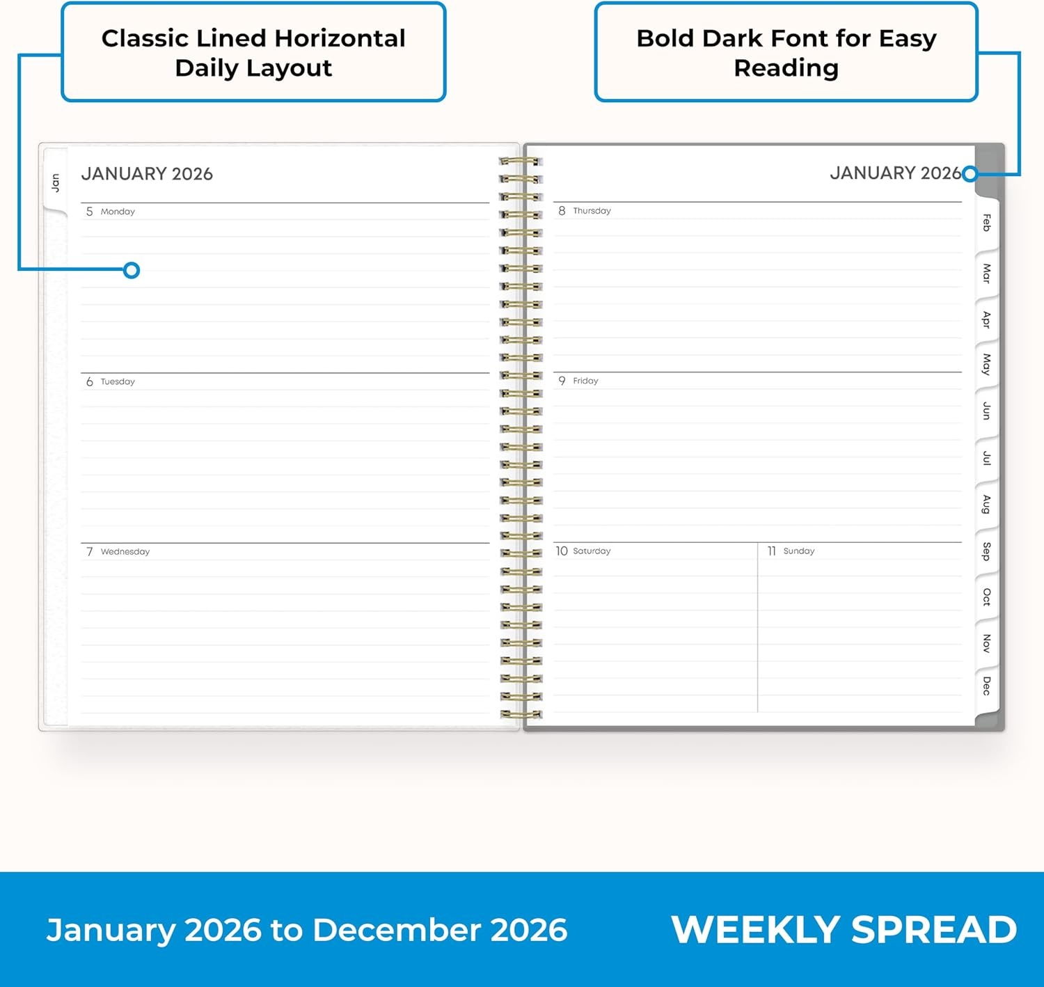image:imageBlue Sky 2027 Weekly amp Monthly Planner Calendar 5x8 SophieSophie 2026