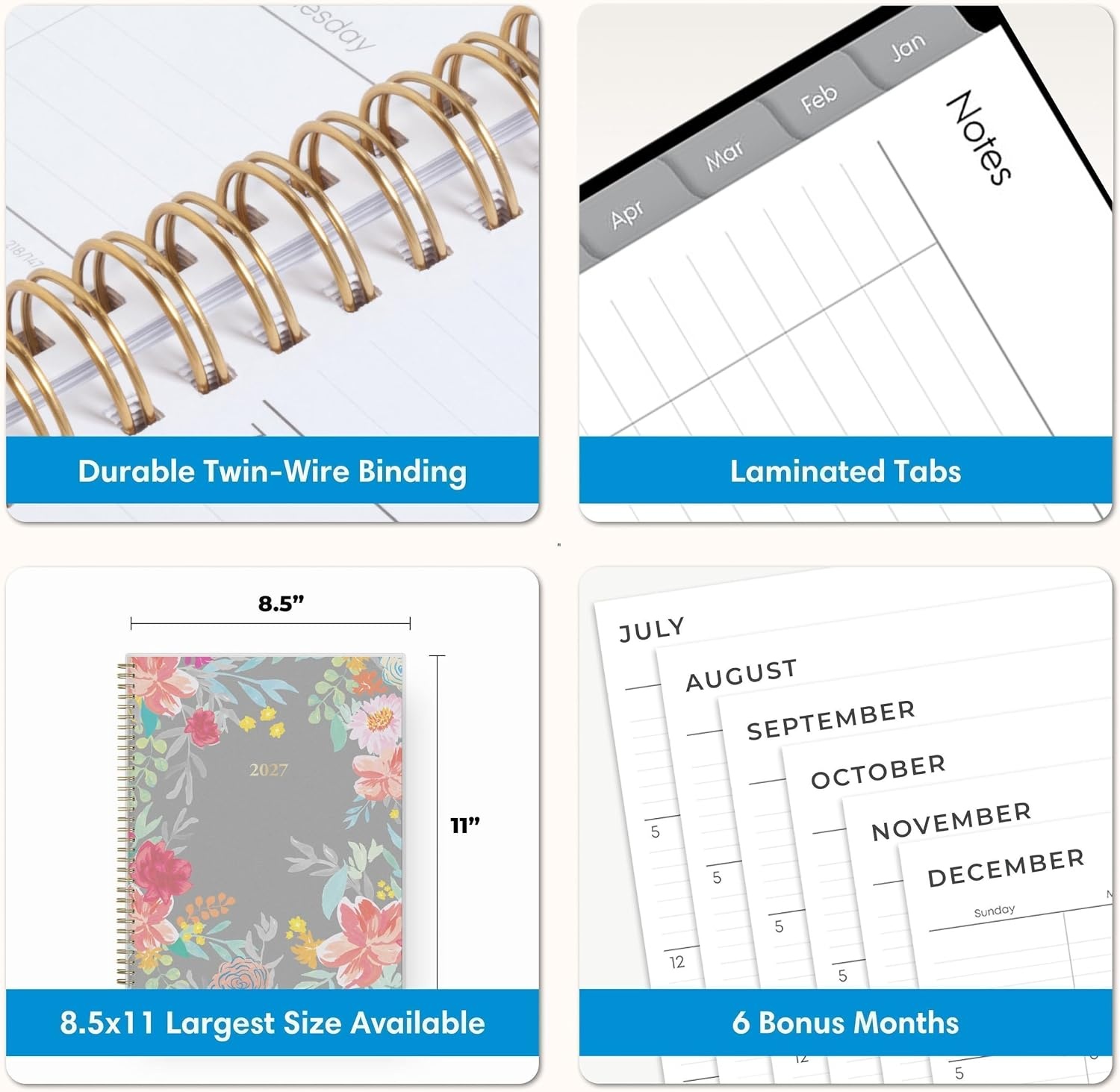 image:imageBlue Sky 2027 Weekly amp Monthly Planner Calendar 5x8 SophieSophie 2027
