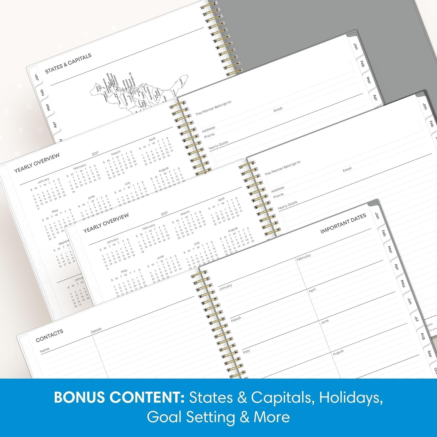 image:imageBlue Sky 2027 Weekly amp Monthly Planner Calendar 5x8 SophieSophie 2027