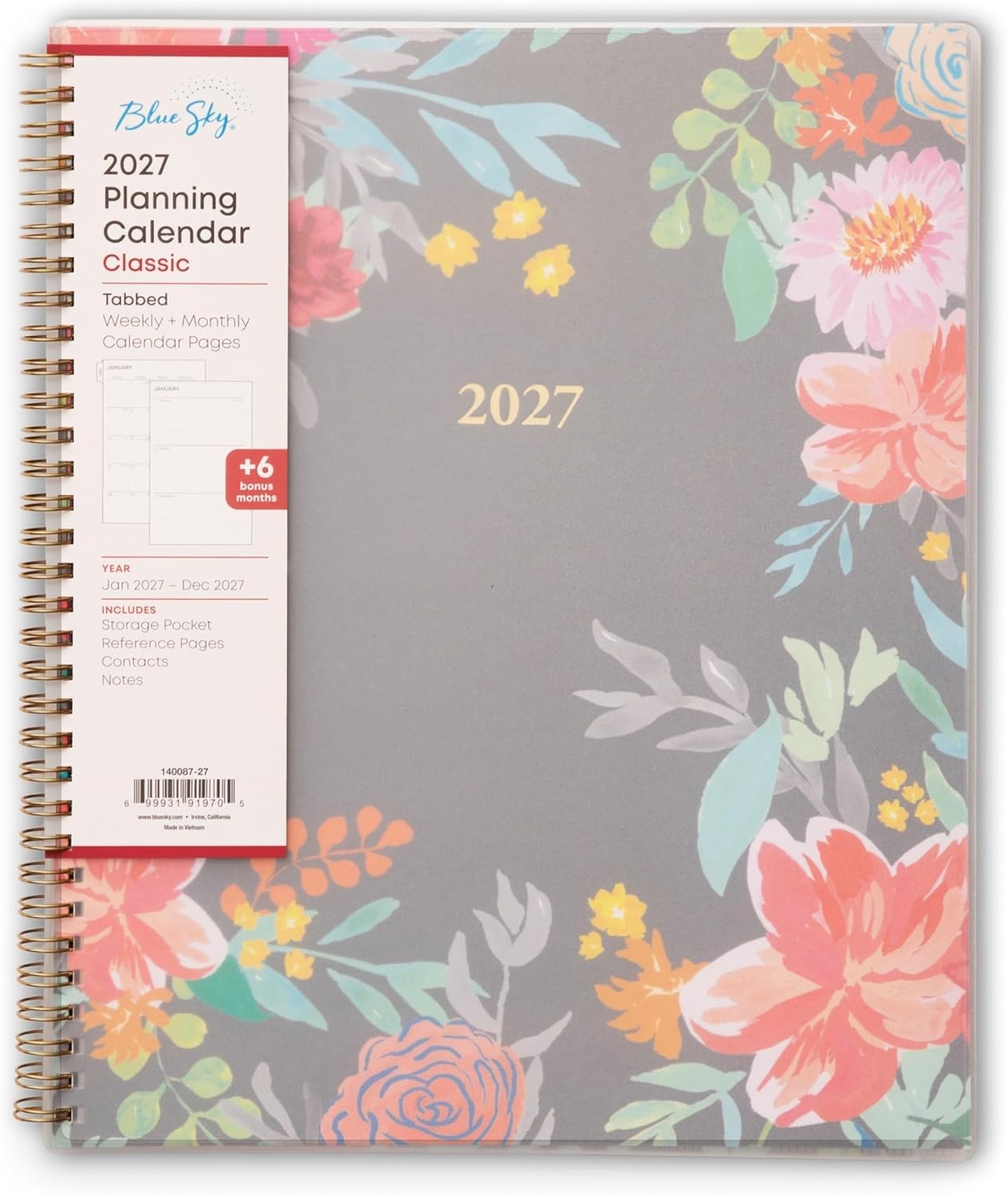 image:imageBlue Sky 2027 Weekly amp Monthly Planner Calendar 5x8 SophieSophie 2027