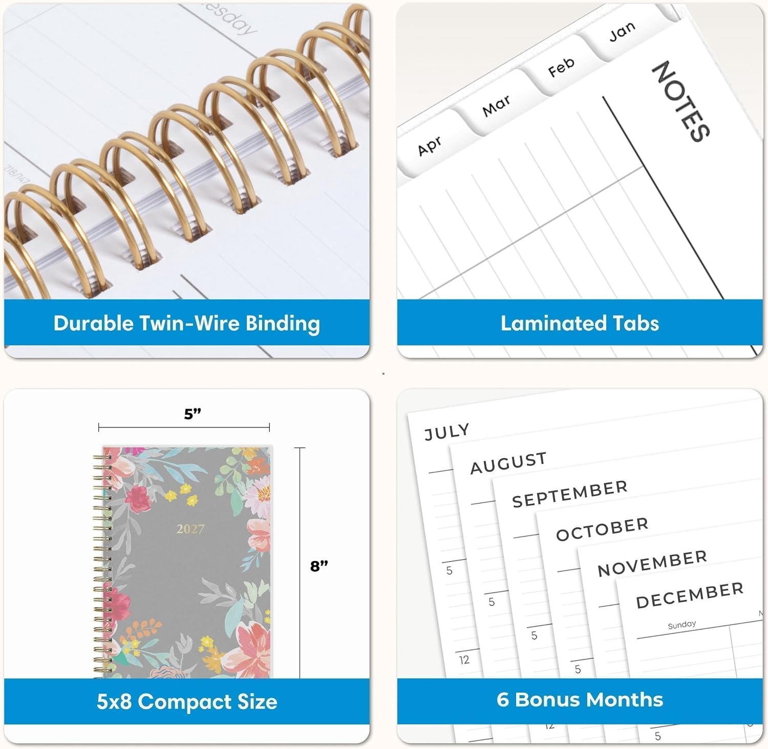 image:imageBlue Sky 2027 Weekly amp Monthly Planner Calendar 5x8 SophieSophie 2027