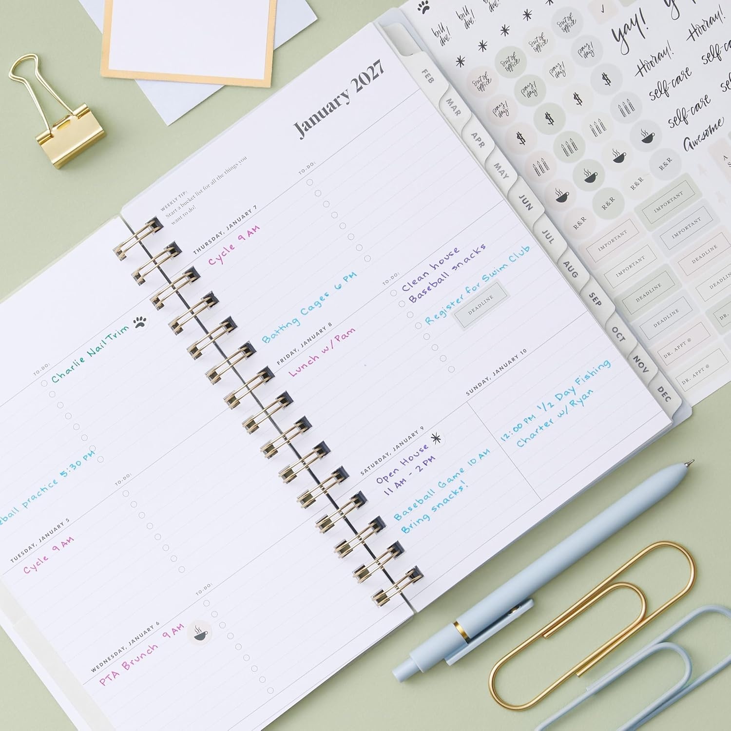 image:imageBlue Sky 2027 Weekly amp Monthly Planner Calendar 5x8 Stratford CoastalStratford Coastal 2027