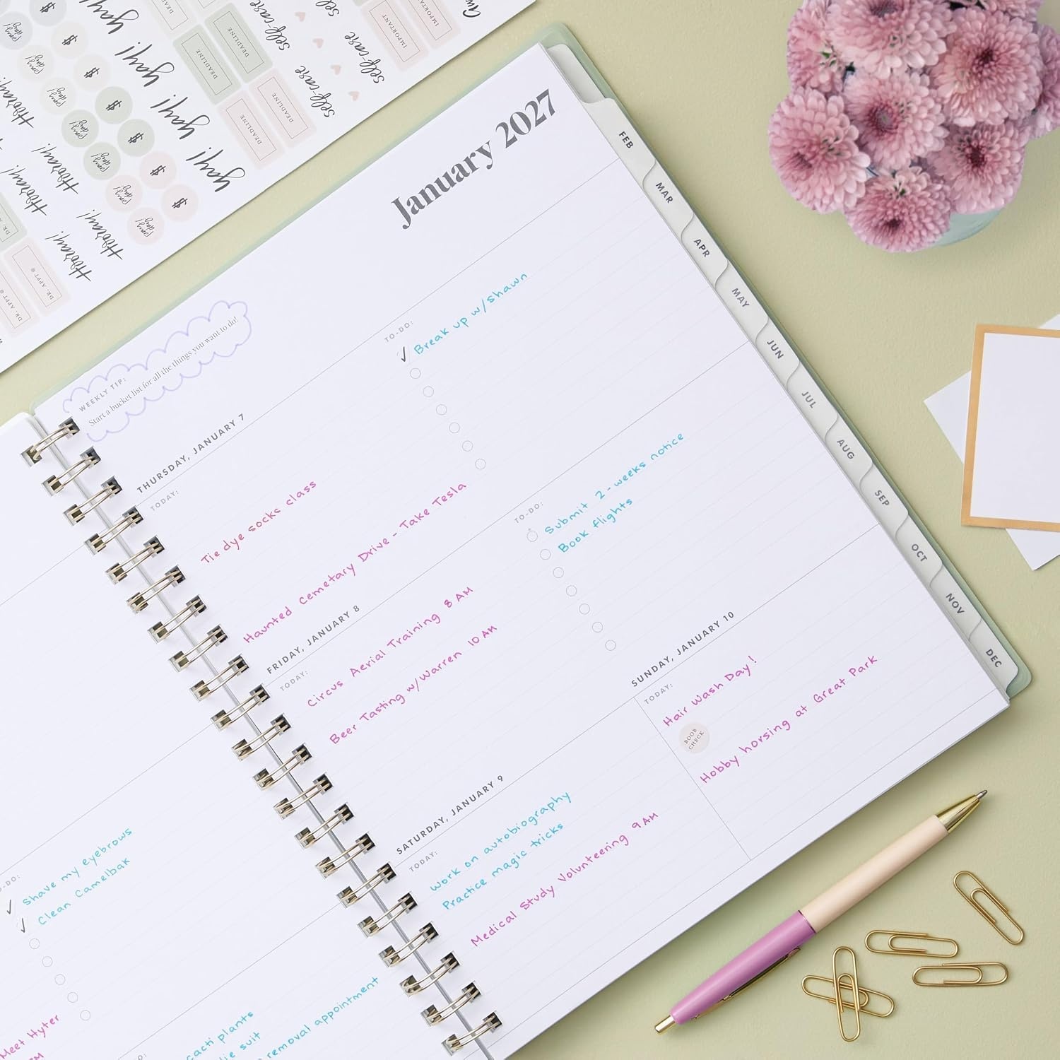 image:imageBlue Sky 2027 Weekly amp Monthly Planner Calendar 5x8 Stratford CoastalStratford Coastal 2027