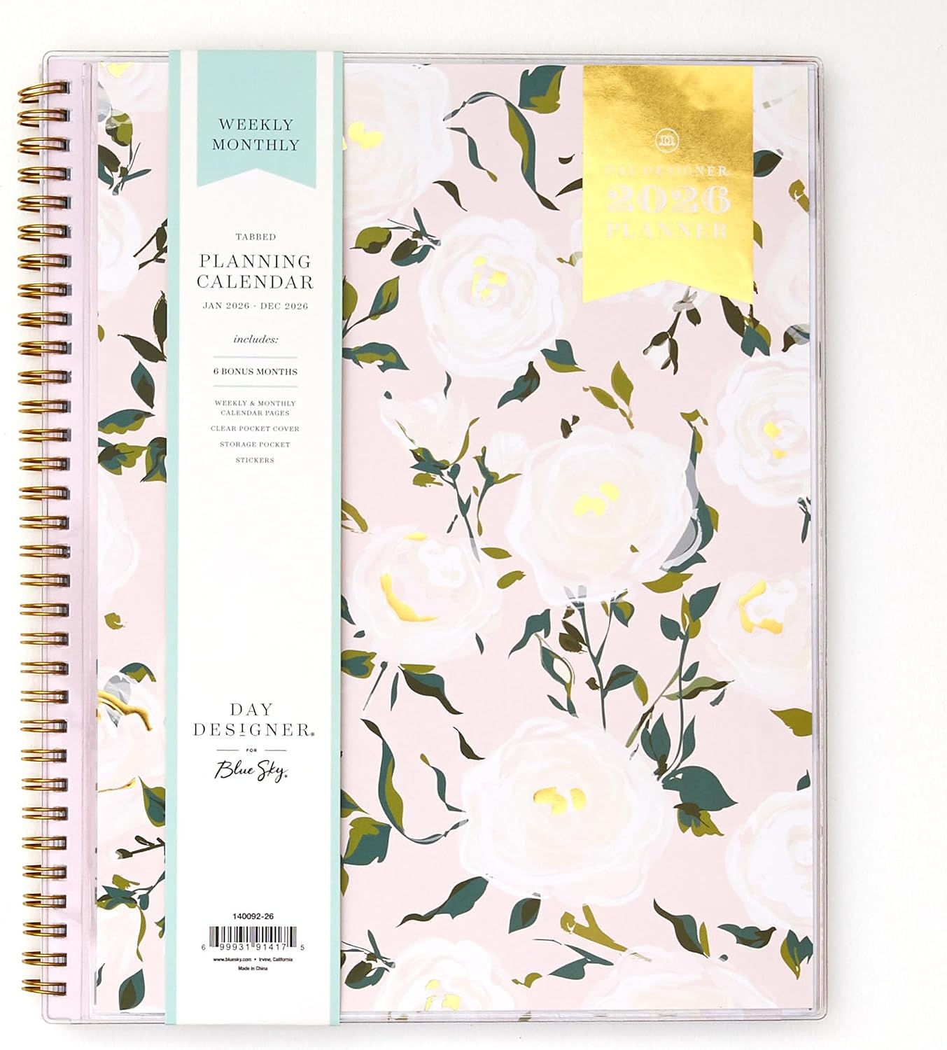 image:imageBlue Sky Day Designer 2027 Weekly amp Monthly Planner 5x8 Coming Up RosesComing Up Roses 2026