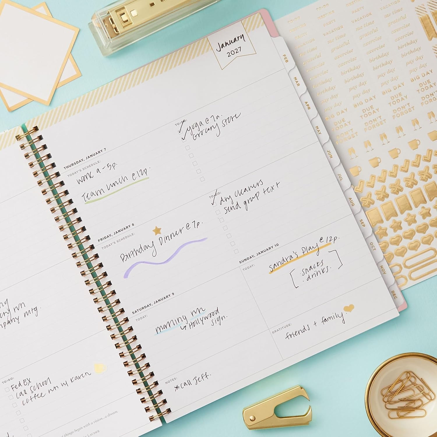 image:imageBlue Sky Day Designer 2027 Weekly amp Monthly Planner 5x8 Coming Up RosesComing Up Roses 2027