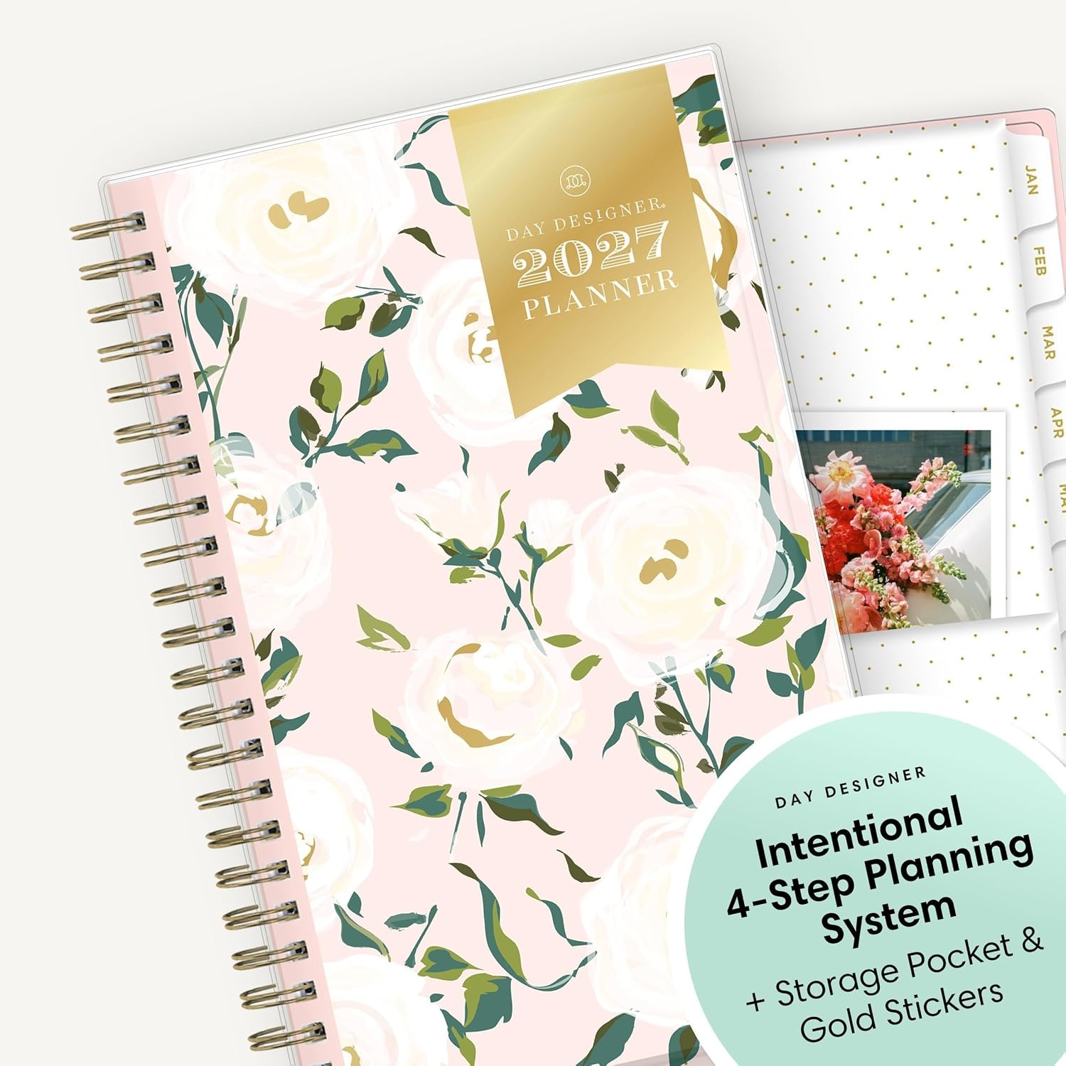 image:imageBlue Sky Day Designer 2027 Weekly amp Monthly Planner 5x8 Coming Up RosesComing Up Roses 2027