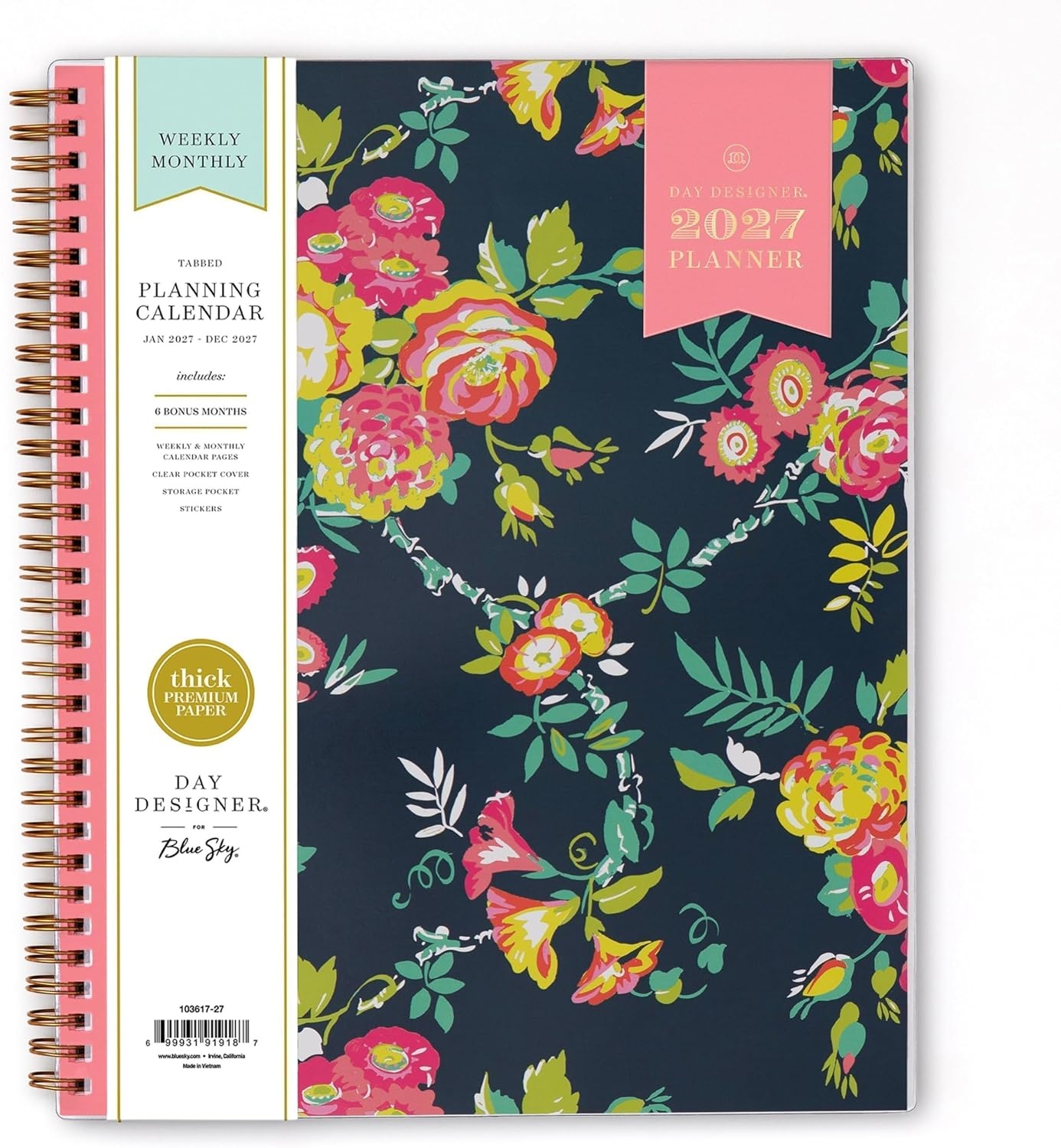 image:imageBlue Sky Day Designer 2027 Weekly amp Monthly Planner 5x8 Peyton NavyPeyton Navy 2027