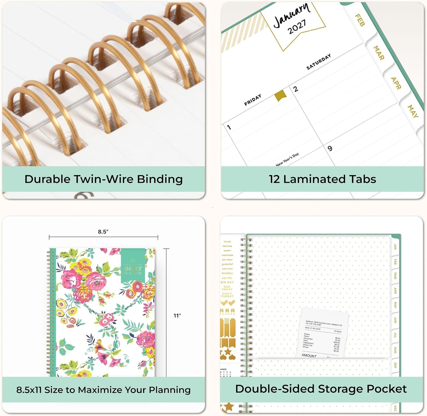image:imageBlue Sky Day Designer 2027 Weekly amp Monthly Planner 5x8 Peyton WhitePeyton White 2027