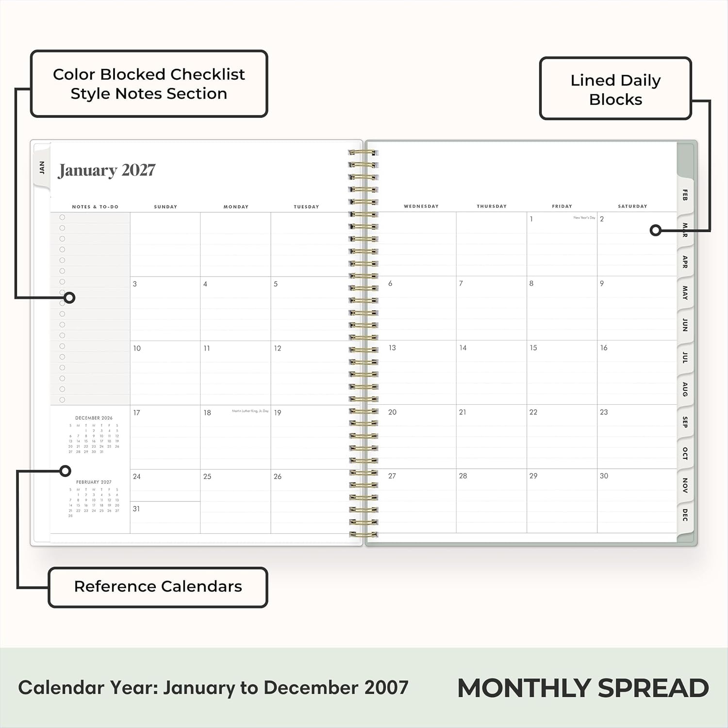 image:imageBlue Sky The Everygirl 2027 Weekly amp Monthly Planner 5x8 MarisaMarisa 2027