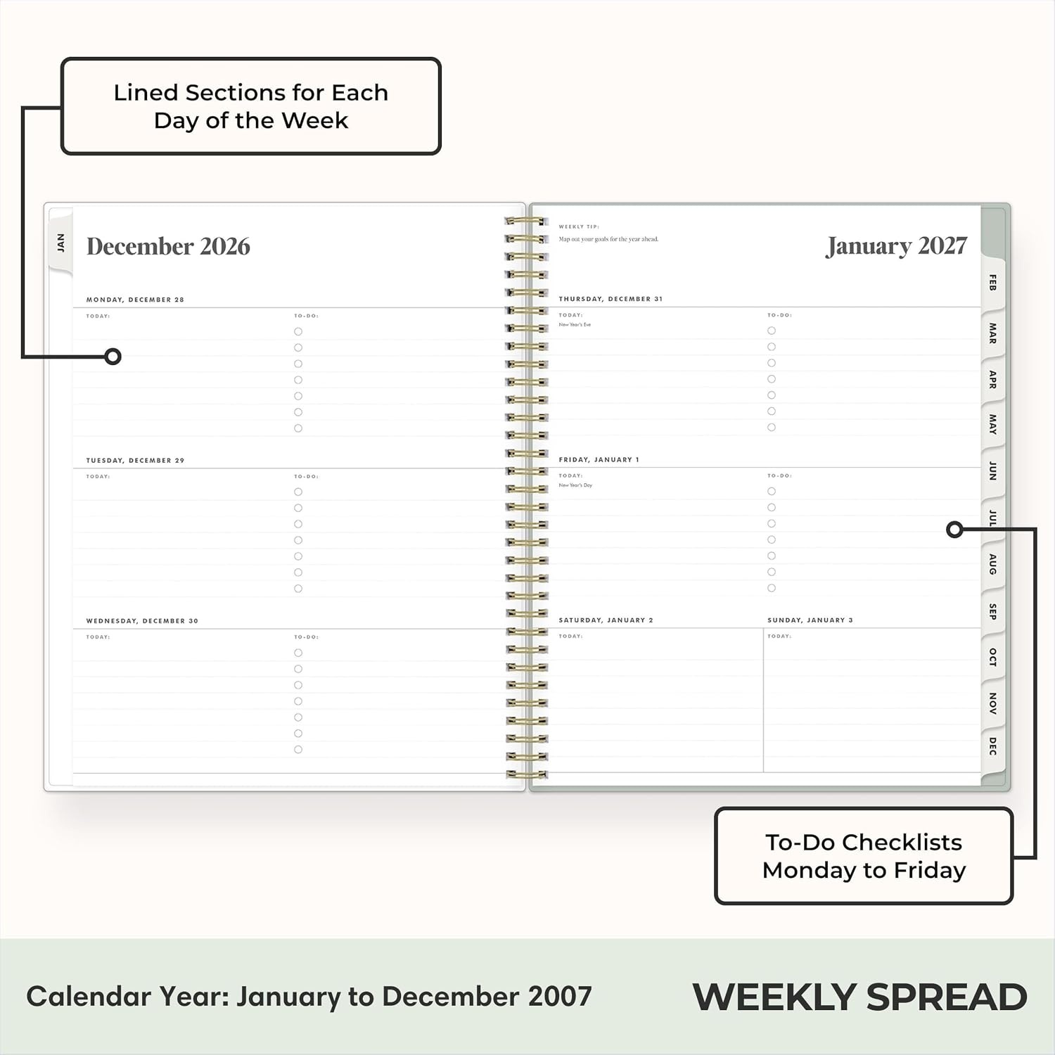 image:imageBlue Sky The Everygirl 2027 Weekly amp Monthly Planner 5x8 MarisaMarisa 2027