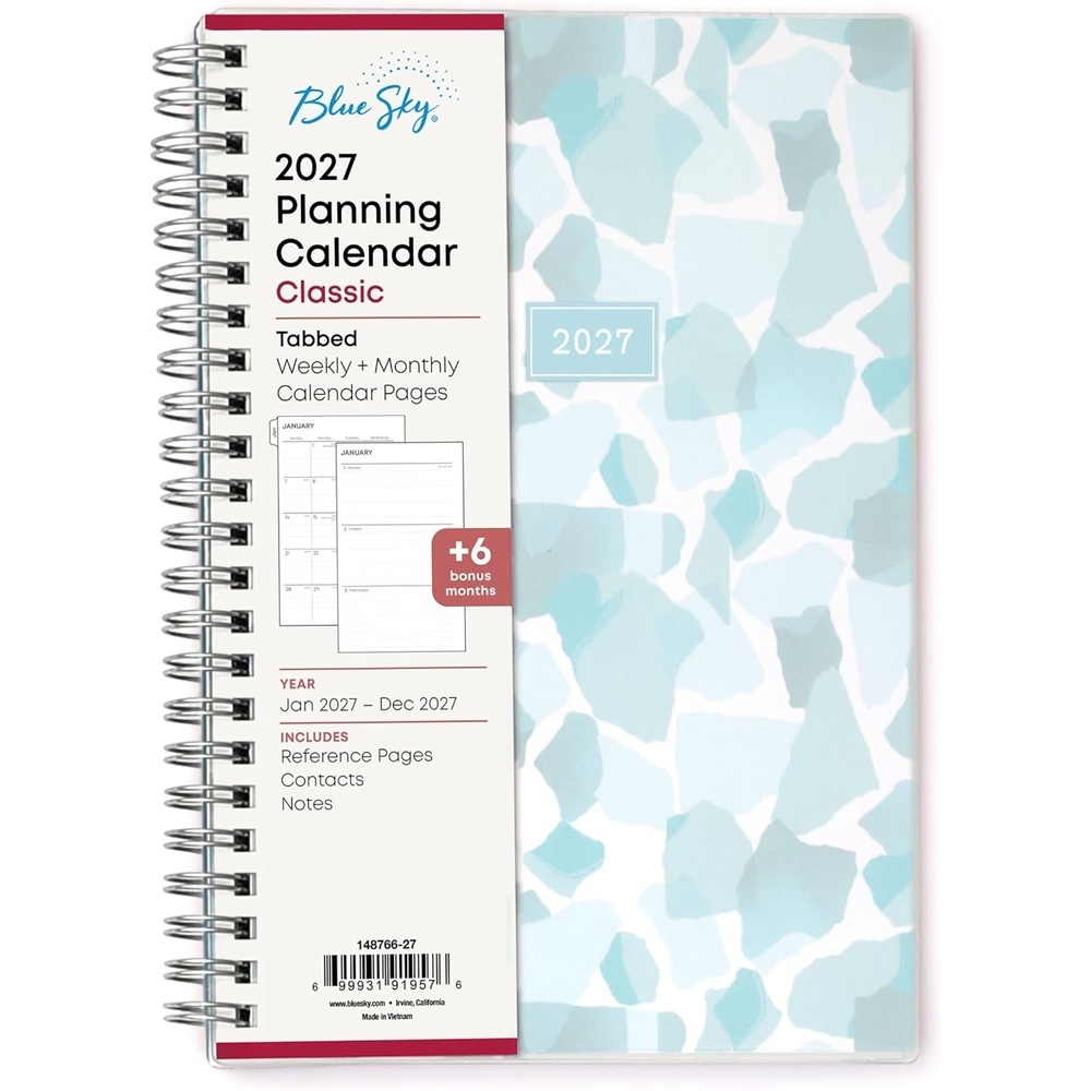 image:imageBlue Sky 2027 Weekly amp Monthly Planner Calendar 5x8 AmitzaAmitza 2027