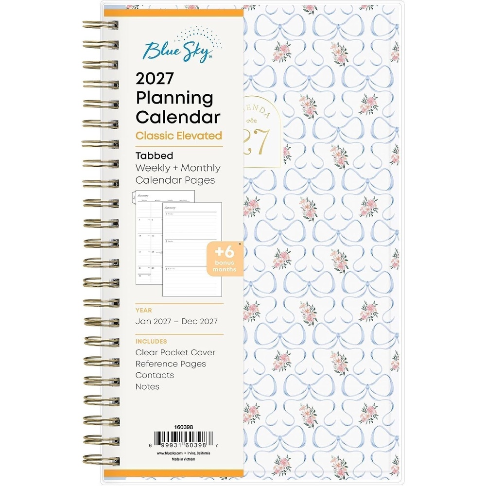 image:imageBlue Sky 2027 Weekly amp Monthly Planner Calendar 5x8 ElenoraElenora 2027