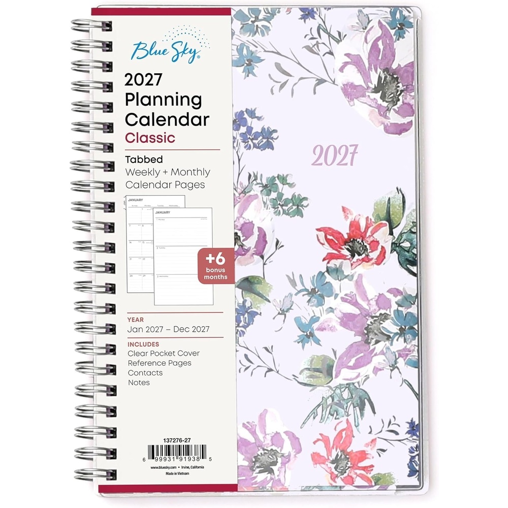 image:imageBlue Sky 2027 Weekly amp Monthly Planner Calendar 5x8 LailaLaila 2027