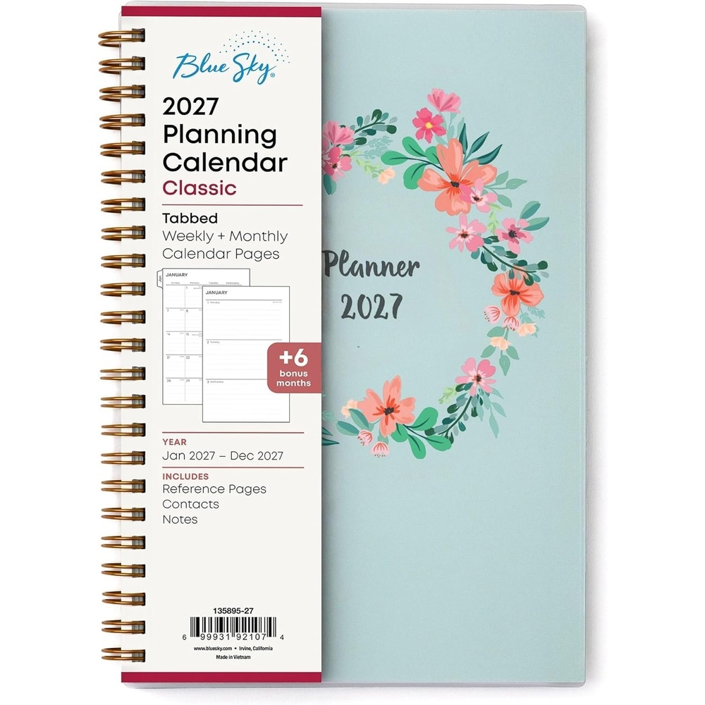 image:imageBlue Sky 2027 Weekly amp Monthly Planner Calendar 5x8 LaurelLaurel 2027