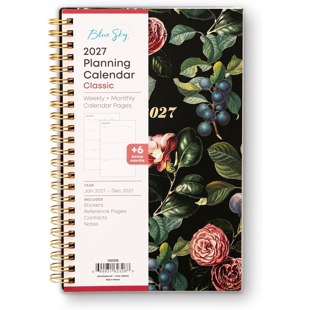 image:imageBlue Sky 2027 Weekly amp Monthly Planner Calendar 5x8 Noire