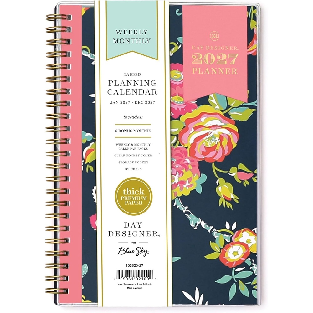 image:imageBlue Sky Day Designer 2027 Weekly amp Monthly Planner 5x8 Peyton NavyPeyton Navy 2027