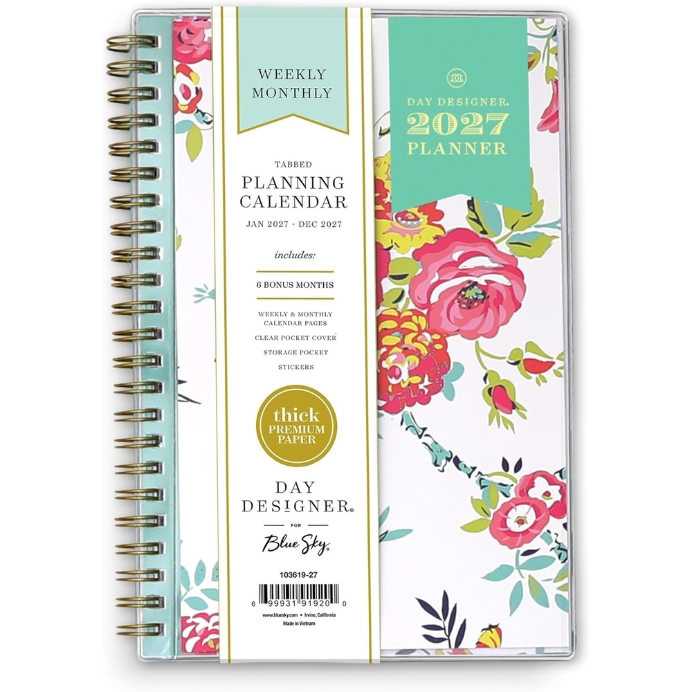 image:imageBlue Sky Day Designer 2027 Weekly amp Monthly Planner 5x8 Peyton WhitePeyton White 2027