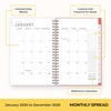 Blue Sky 2027 Weekly & Monthly Planner Calendar, 5″x8″, Bright Dahlias(Bright Dahlias- 2026)