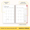 Blue Sky 2027 Weekly & Monthly Planner Calendar, 5″x8″, Bright Dahlias(Bright Dahlias- 2027)