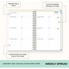 Blue Sky 2027 Weekly & Monthly Planner Calendar, 5″x8″, Secret Garden Mint(Secret Garden Mint- 2027)