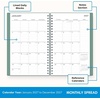 Blue Sky 2027 Weekly & Monthly Planner Calendar, 5″x8″, Solid Green