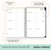 Blue Sky Day Designer 2027 Weekly & Monthly Planner, 5″x8″, Peyton Navy(Peyton Navy- 2027)