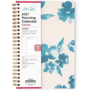 Blue Sky 2027 Weekly & Monthly Planner Calendar, 5″x8″, Bakah Blue(Bakah Blue- 2027)