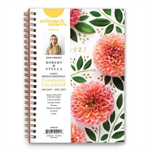 Blue Sky 2027 Weekly & Monthly Planner Calendar, 5″x8″, Bright Dahlias(Bright Dahlias- 2027)