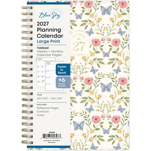 Blue Sky 2027 Weekly & Monthly Planner Calendar, 5″x8″, Large Print, Moyer(Moyer- 2027)