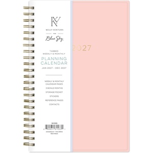 Blue Sky 2027 Weekly and Monthly Planner Calendar, 5″x8″, Solid Sorbet