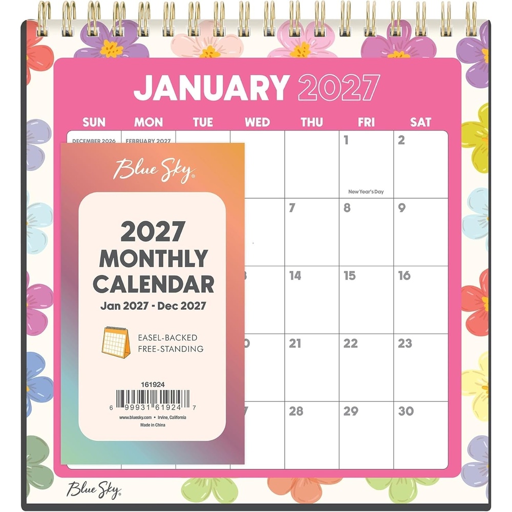 image:imageBlue Sky 2027 Monthly Desk Calendar with Easel Stand 606 x 638 Capri