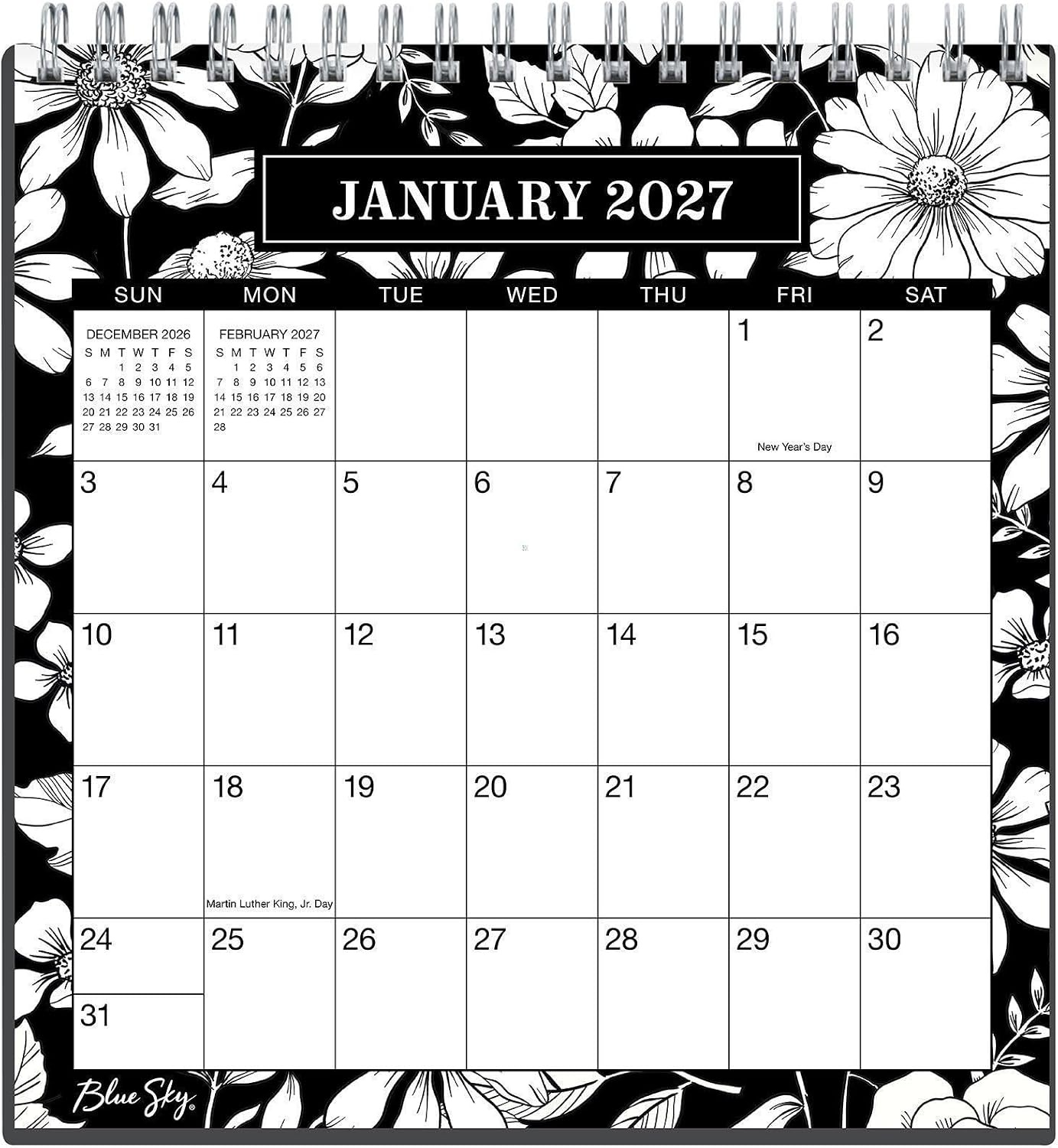 image:imageBlue Sky 2027 Monthly Desk Calendar with Easel Stand 606 x 638 Fabiana