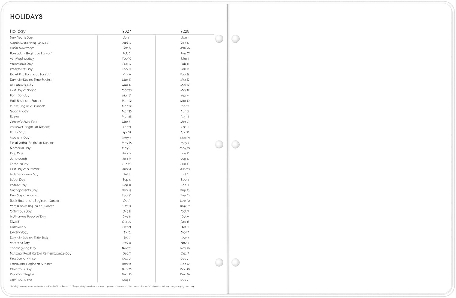 image:imageBlue Sky 2027 Monthly Planner Calendar 85x11 Solid BlackSolid Black 2027