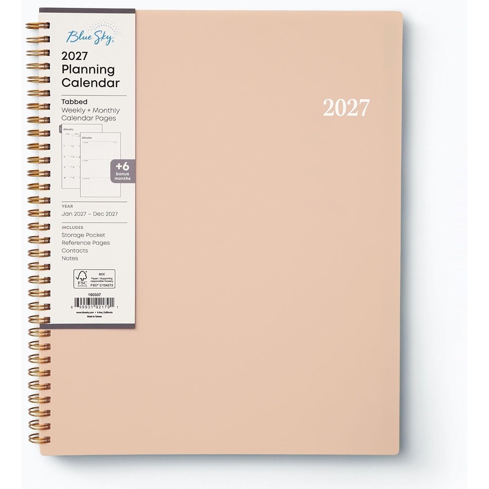 image:imageBlue Sky 2027 Weekly amp Monthly Planner 85x11 Enterprise Blush PinkEnterprise Blush Pink 2027
