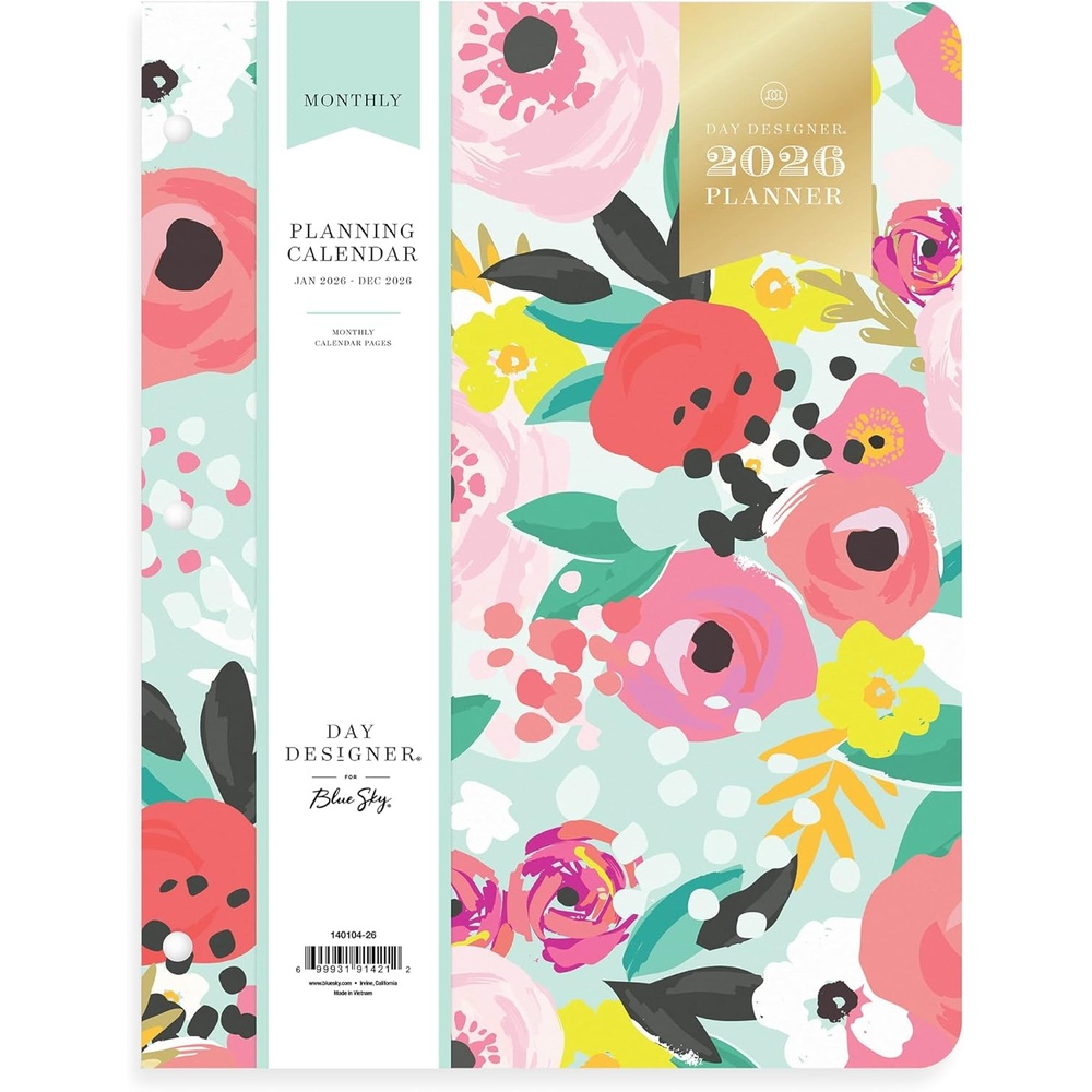 image:imageBlue Sky Day Designer 2027 Monthly Planner 85x11 Secret Garden MintSecret Garden Mint 2026