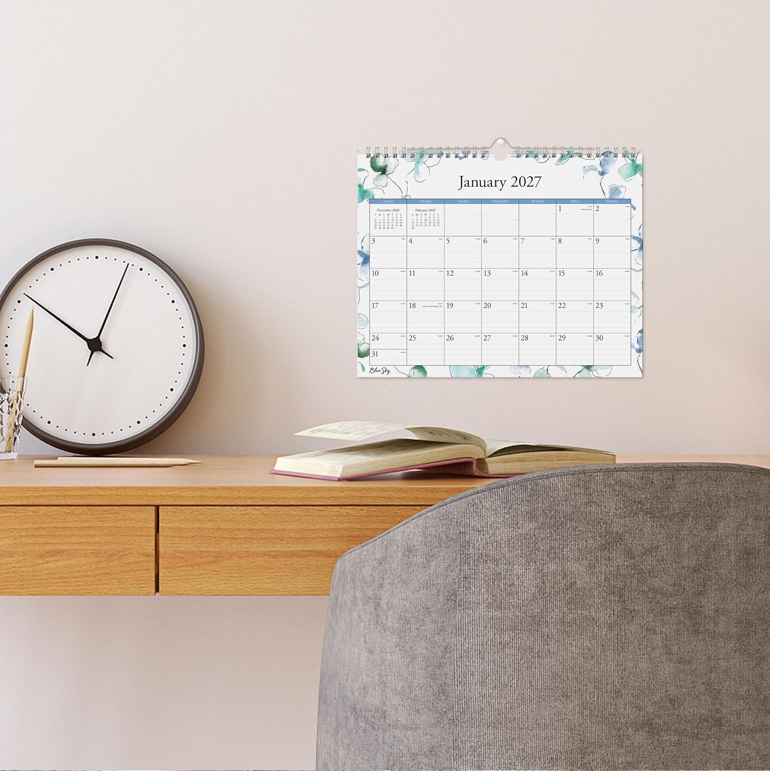 image:imageBlue Sky 2027 Monthly Wall Calendar 11x875 LindleyLindley 2027