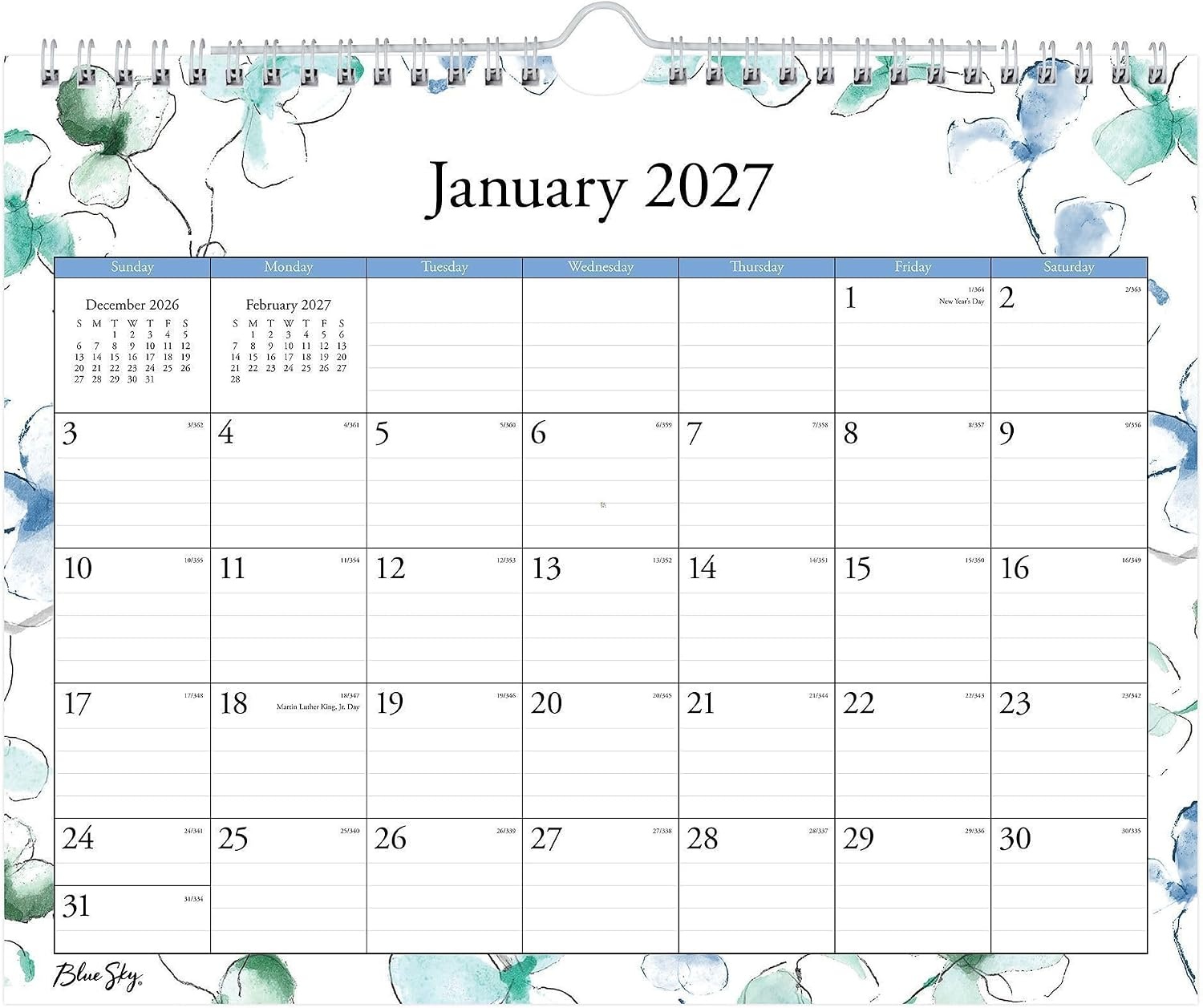 image:imageBlue Sky 2027 Monthly Wall Calendar 11x875 LindleyLindley 2027