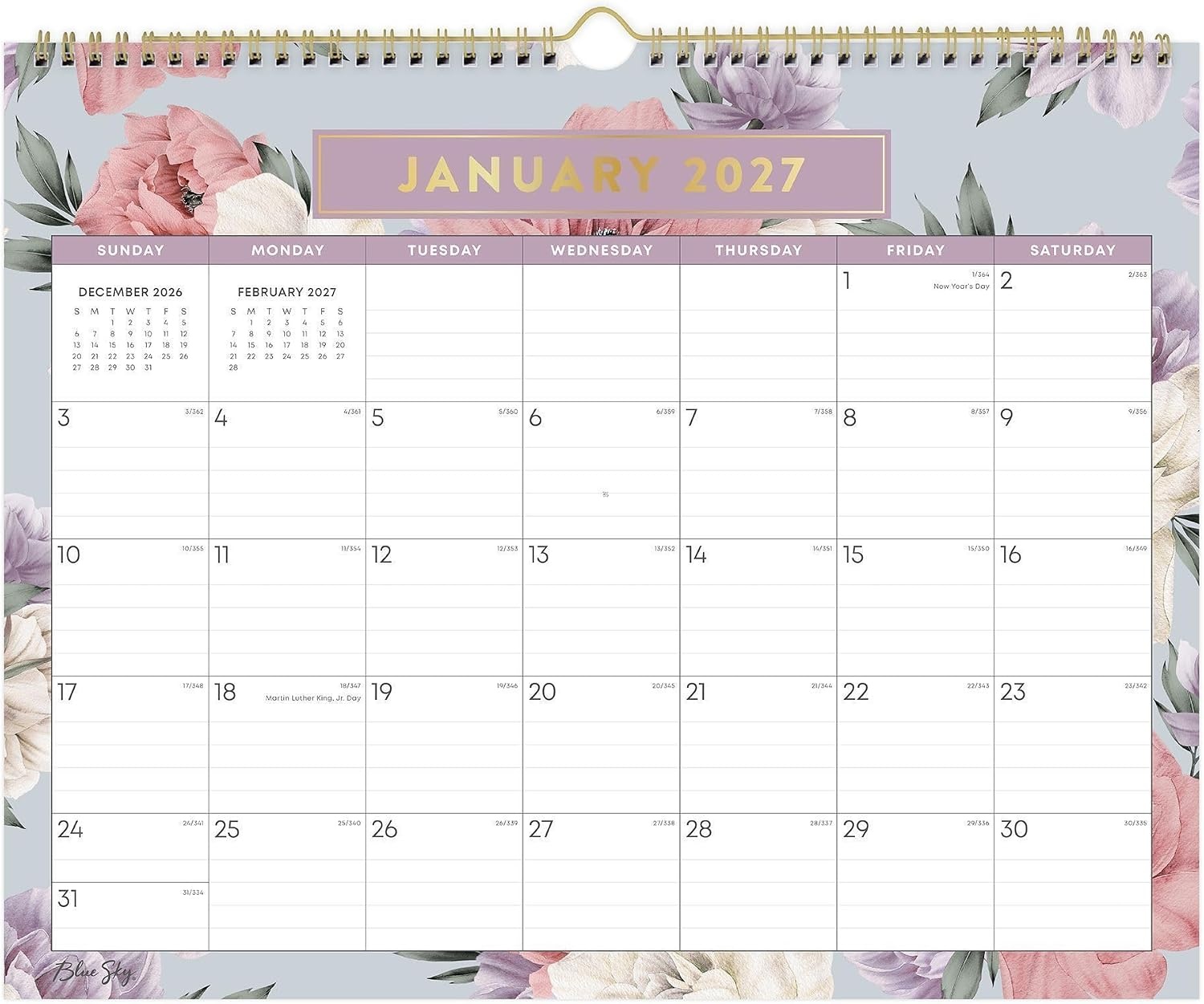 image:imageBlue Sky 2027 Monthly Wall Calendar 15x12 TulaTula 2027