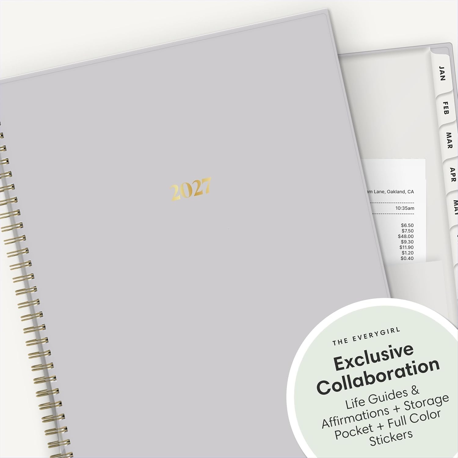 image:imageBlue Sky 2027 Weekly and Monthly Planner Calendar 85x11 Gray