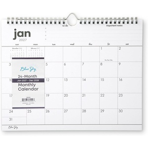 Blue Sky 2027 24-Month Monthly Wall Calendar, 11″x8.75″(To Do- 2027)