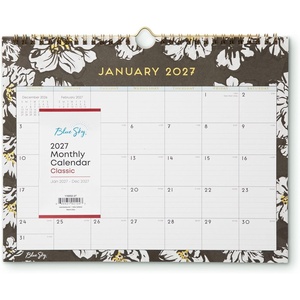 Blue Sky 2027 Monthly Wall Calendar, 11″x8.75″, Baccara Dark(Baccara Dark- 2027)