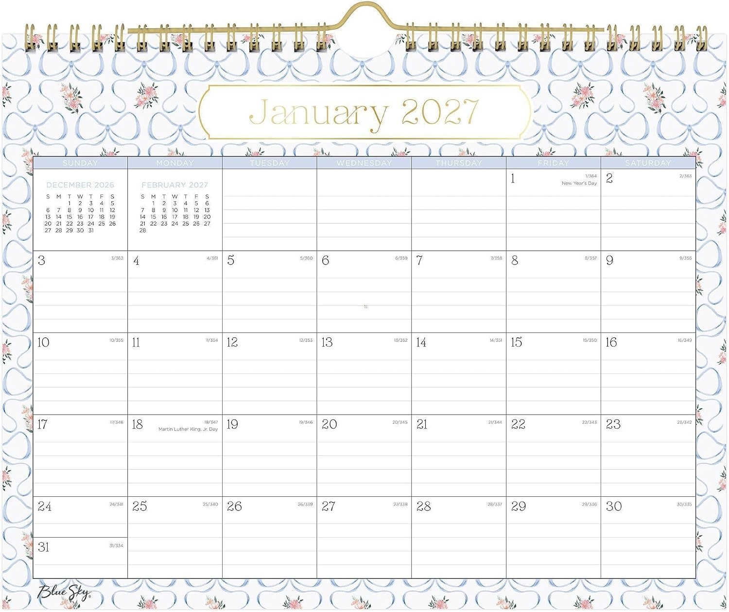 image:imageBlue Sky 2027 Monthly Wall Calendar 11x875 ElenoraElenora 2027