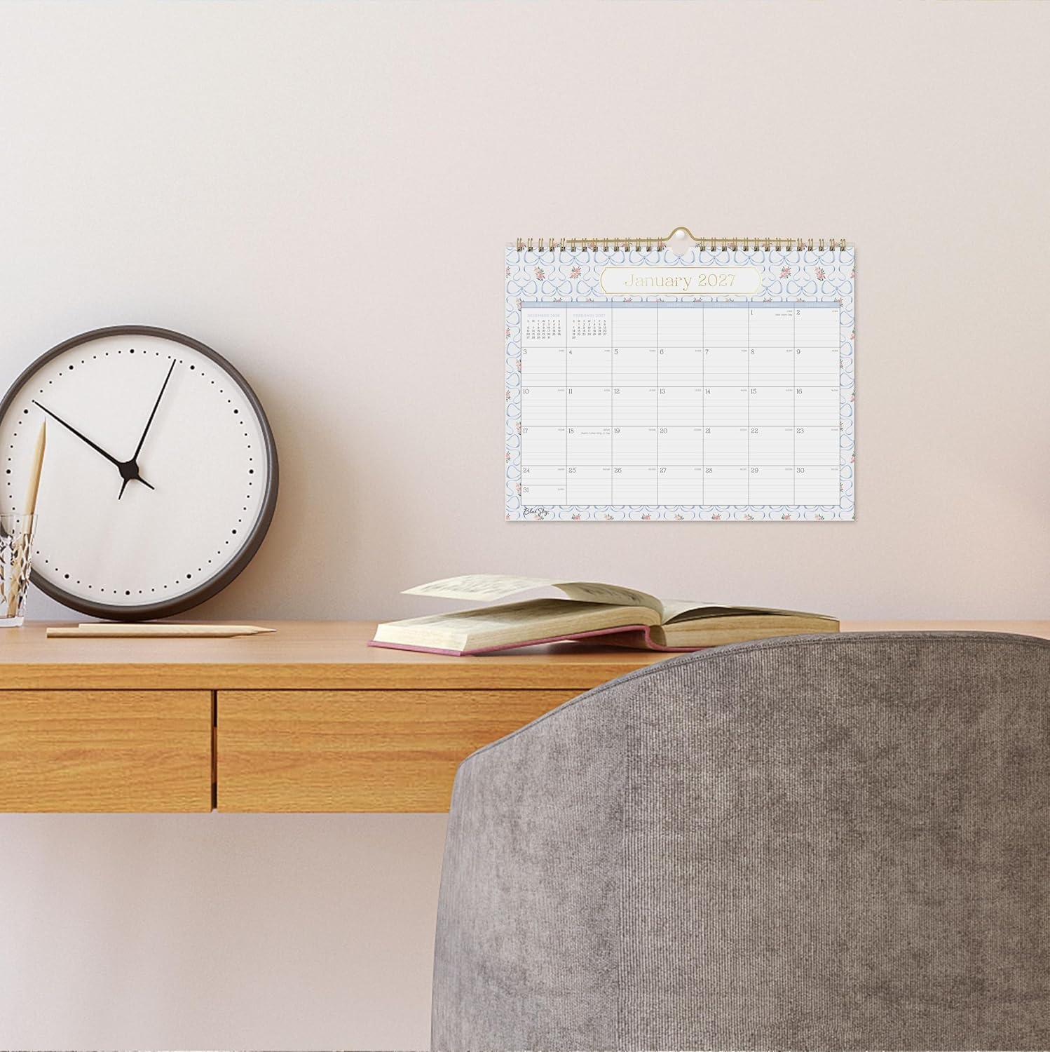image:imageBlue Sky 2027 Monthly Wall Calendar 11x875 ElenoraElenora 2027